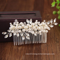 Handmade bridal hair comb made by pearls and crystals